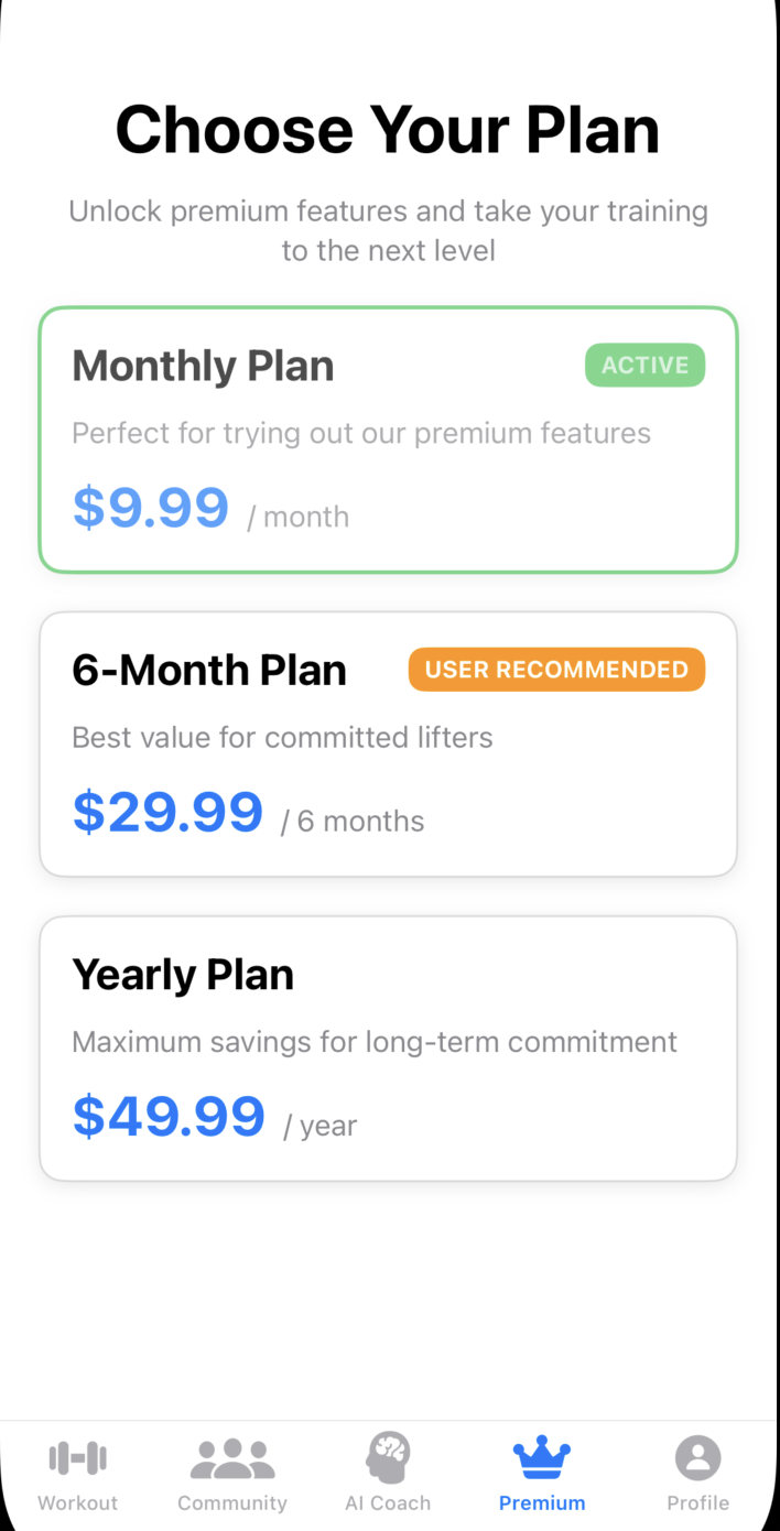 Pricing Feature